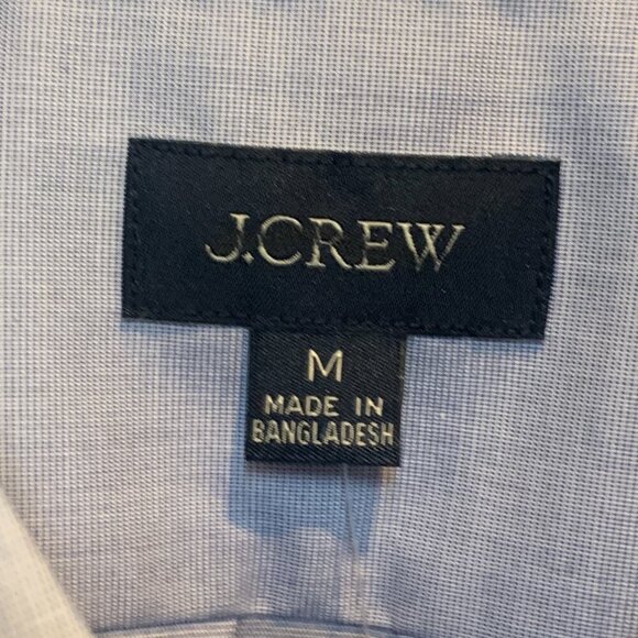 J Crew Men's Classic Blue Oxford Shirt Button Brown Collar Sz M- NWT #602 - Picture 7 of 7